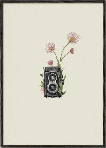 Floral rolleiflex camera