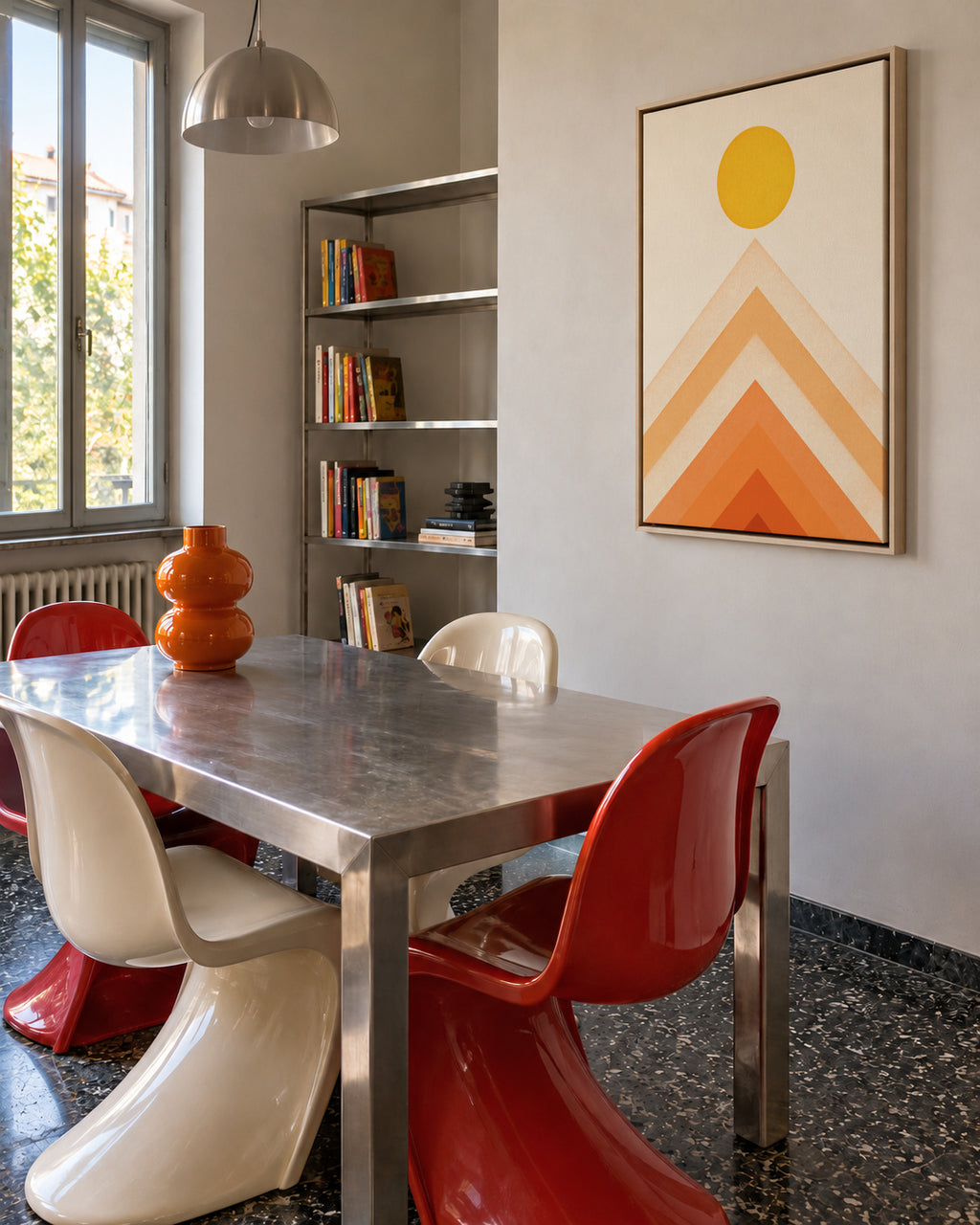 Mountainscape 4 - Framed canvas in an interior