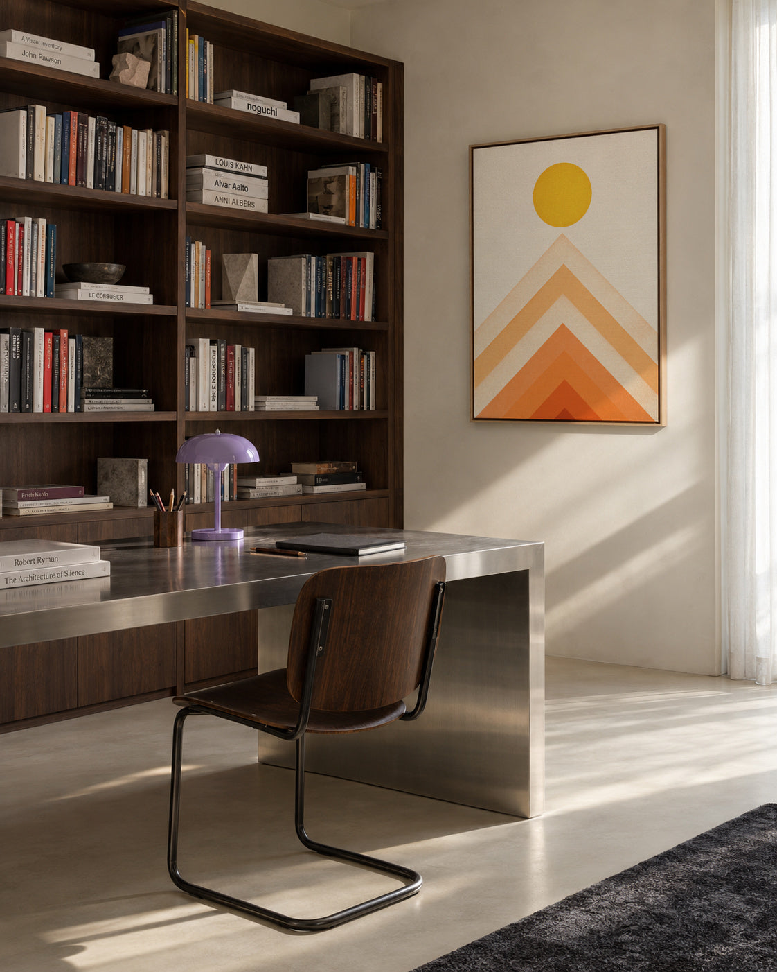 Mountainscape 4 - Framed canvas in an interior