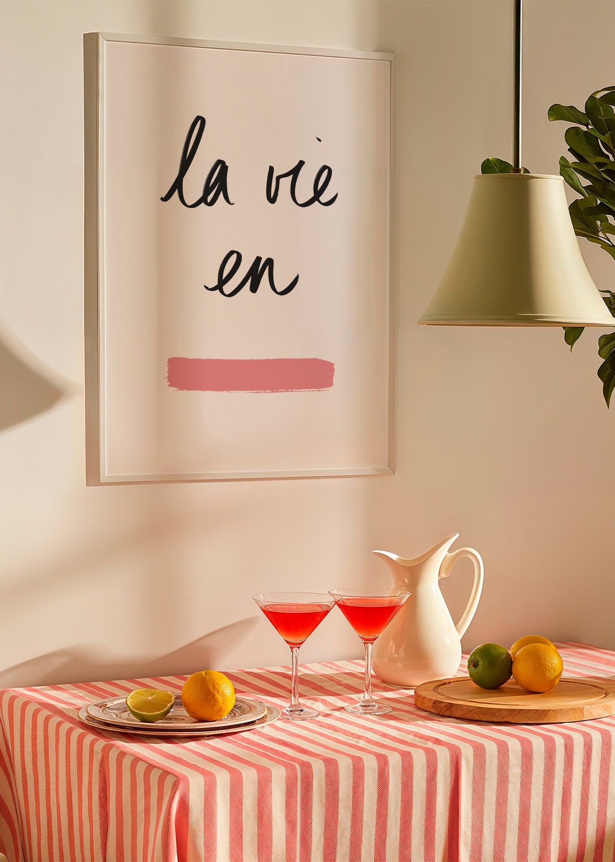 La Vie en Rose - Framed poster in an interior