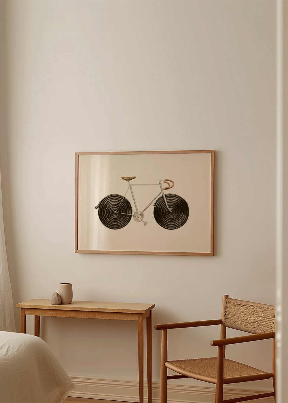 Licorice Bike - Framed poster in an interior