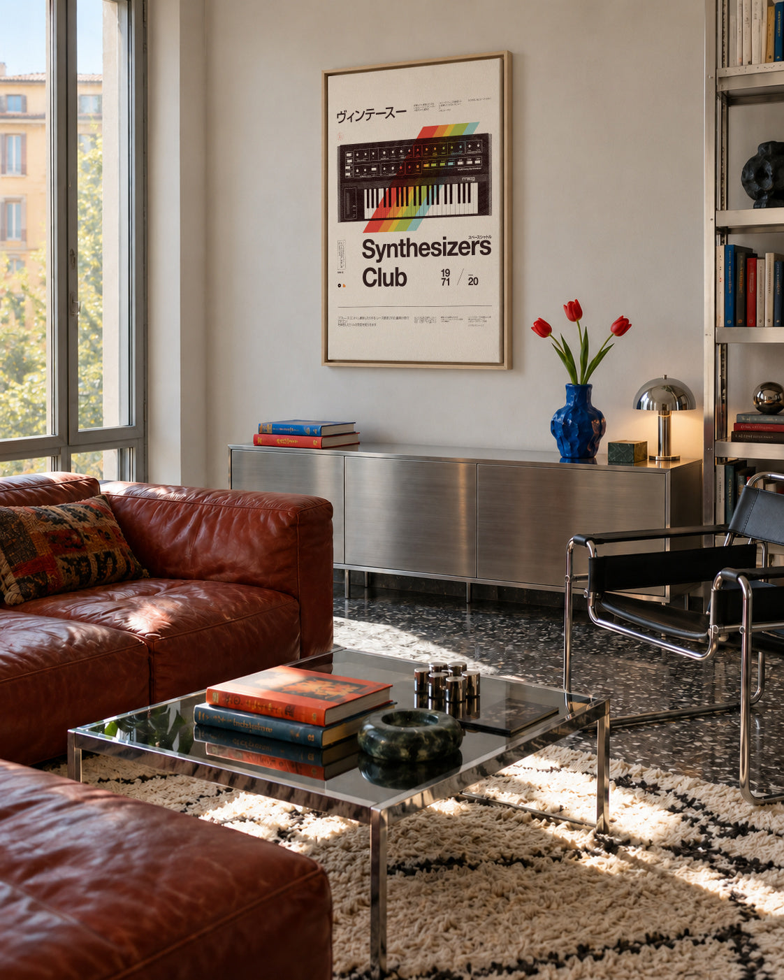 Synthesizers Club - Framed canvas in an interior
