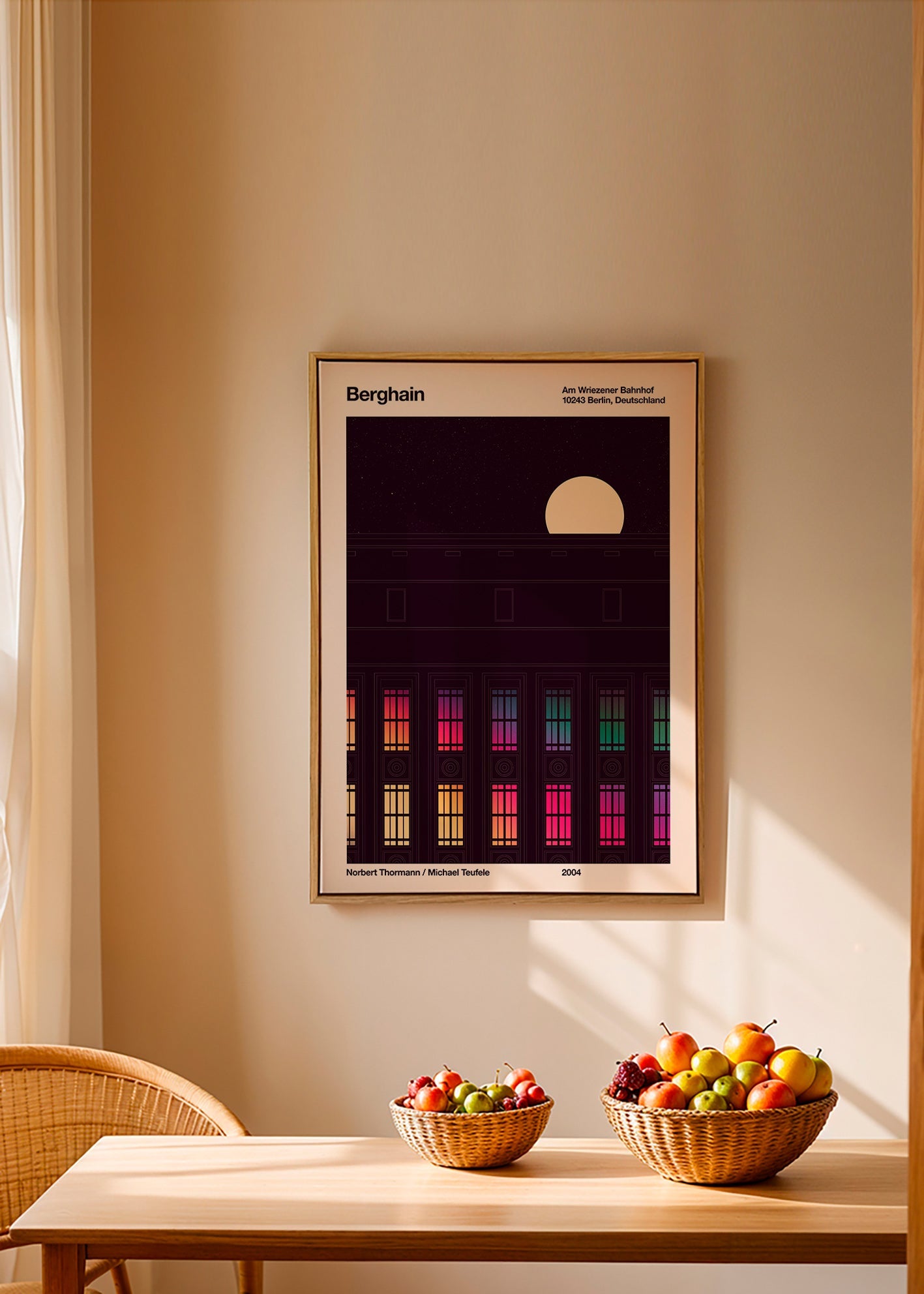 Quadro città con facciata illuminata