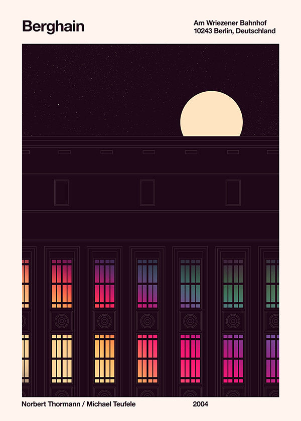 Quadro città con facciata illuminata