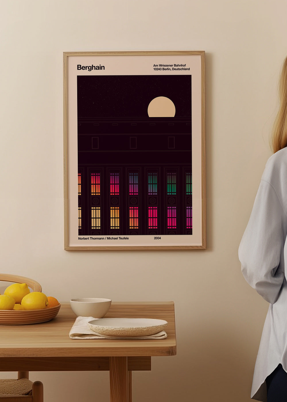 Quadro città con facciata illuminata