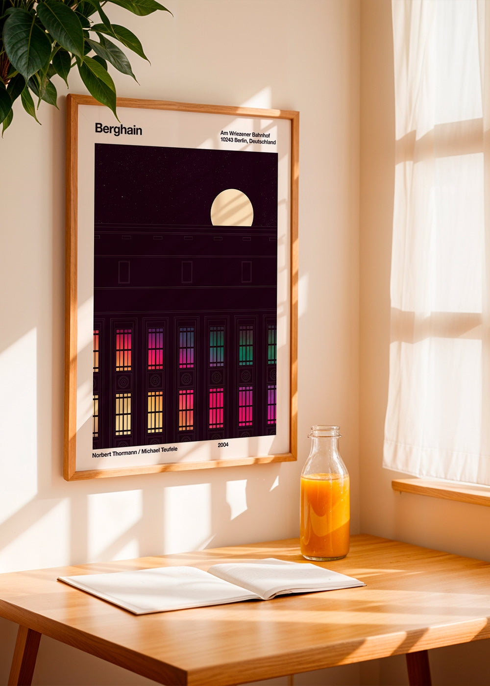 Quadro città con facciata illuminata