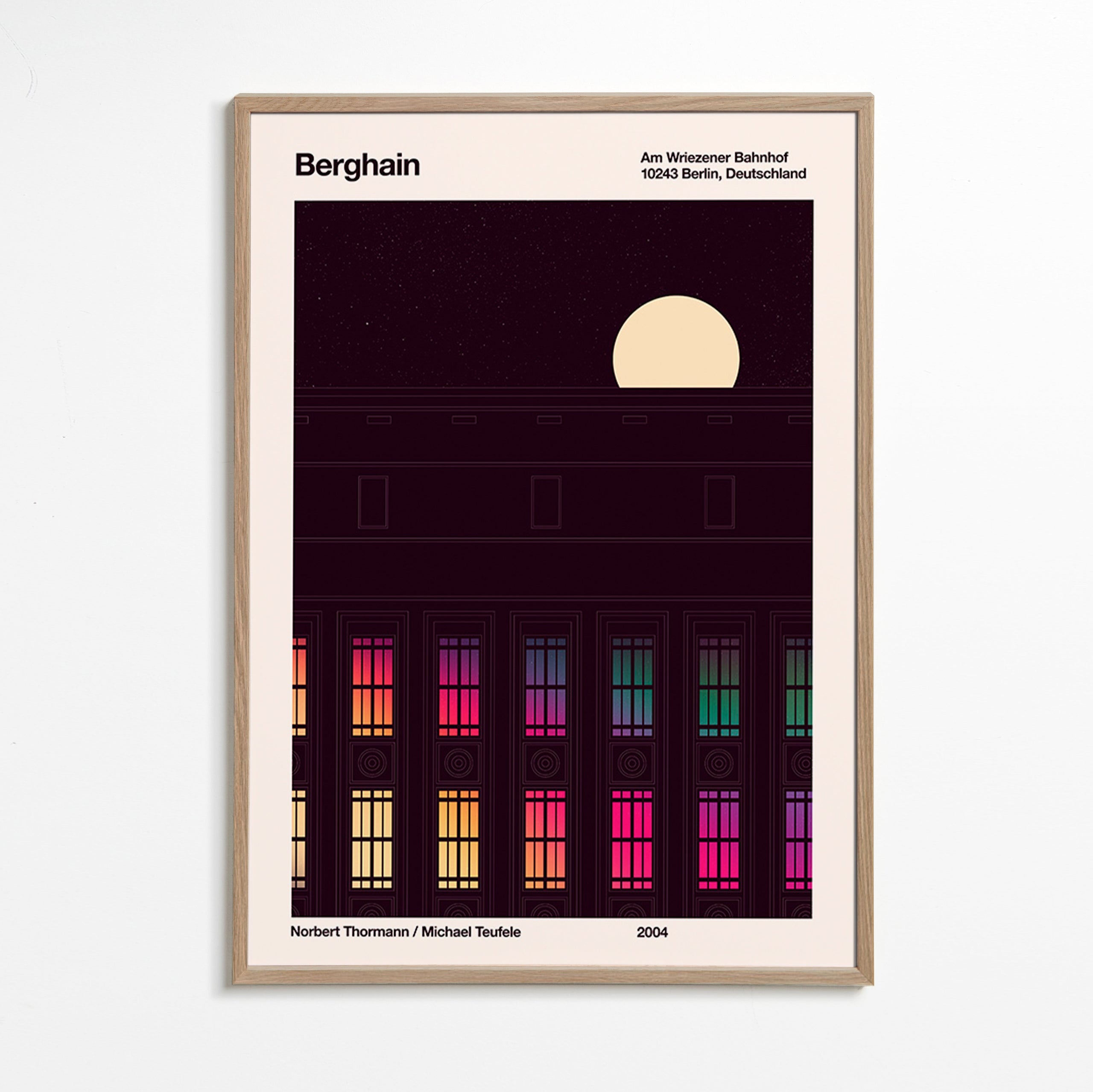Quadro città con facciata illuminata