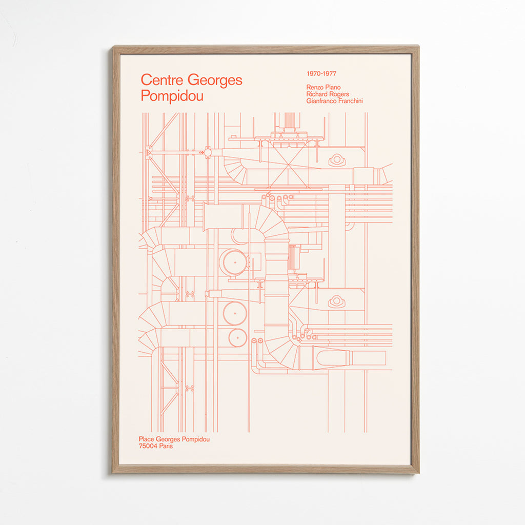 Arte para cucina Centre Pompidou schema tecnico