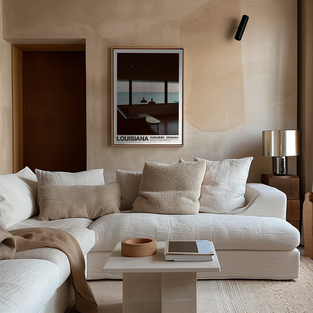 Quadro di città con vista sul mare