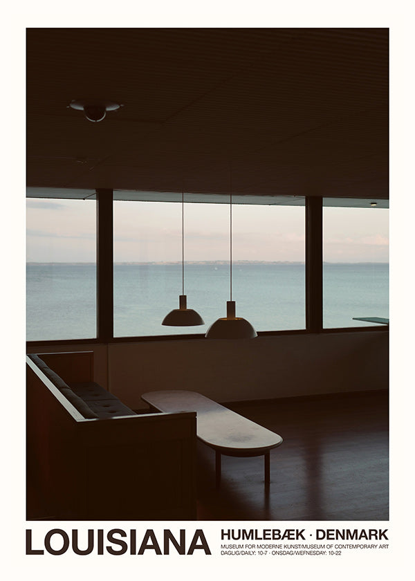 Quadro di città con vista sul mare