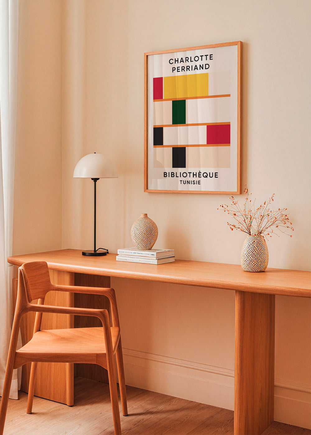 Quadro geometrico scaffale a blocchi di colore