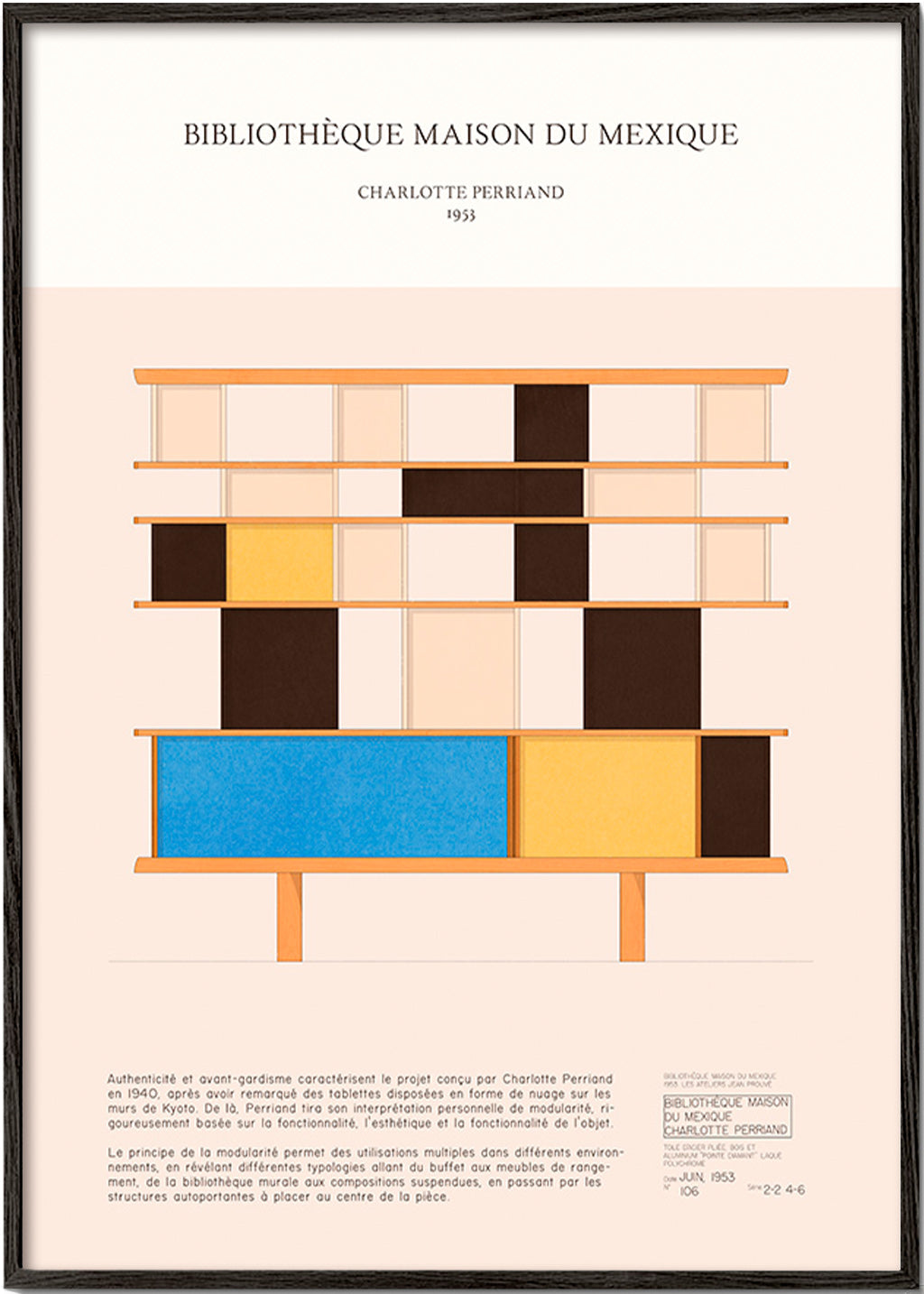 Illustrazione scaffale modulare 1955