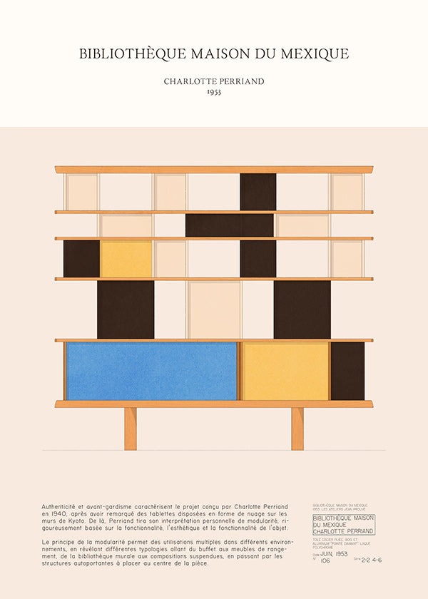 Illustrazione scaffale modulare 1955