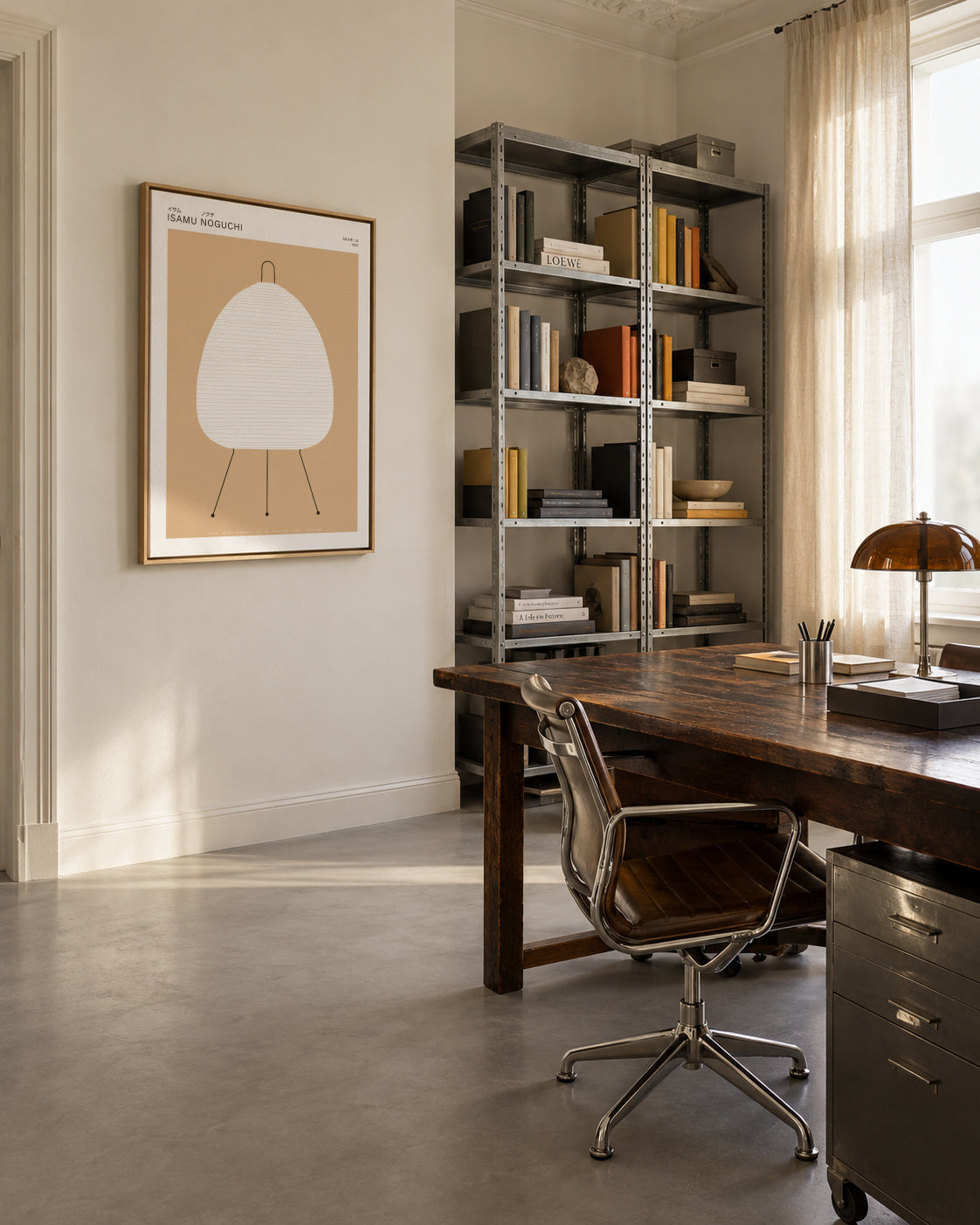 Noguchi - Akari 1A - Framed canvas in an interior