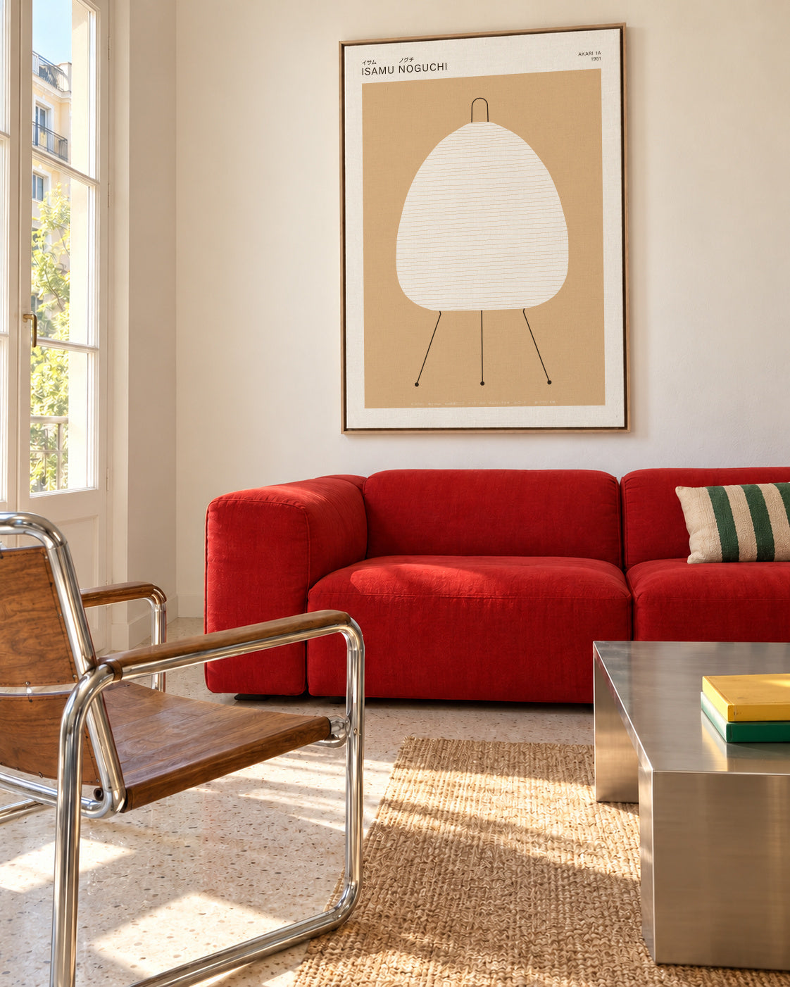 Noguchi - Akari 1A - Framed canvas in an interior