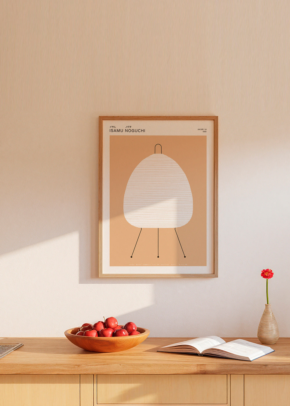 Stampa minimal Noguchi lampada Akari