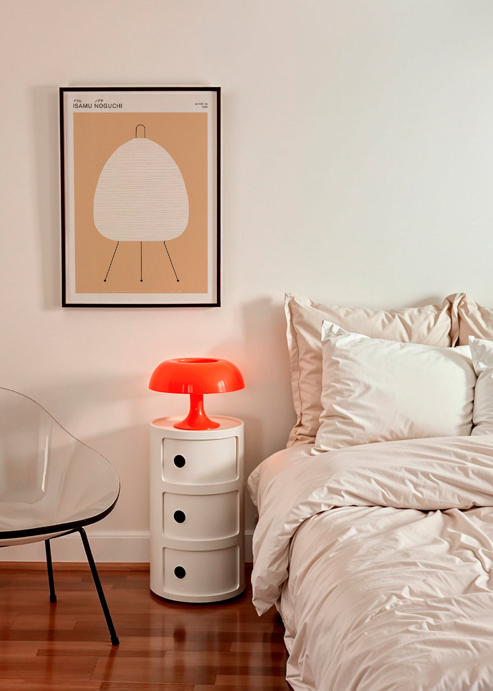 Stampa minimal Noguchi lampada Akari