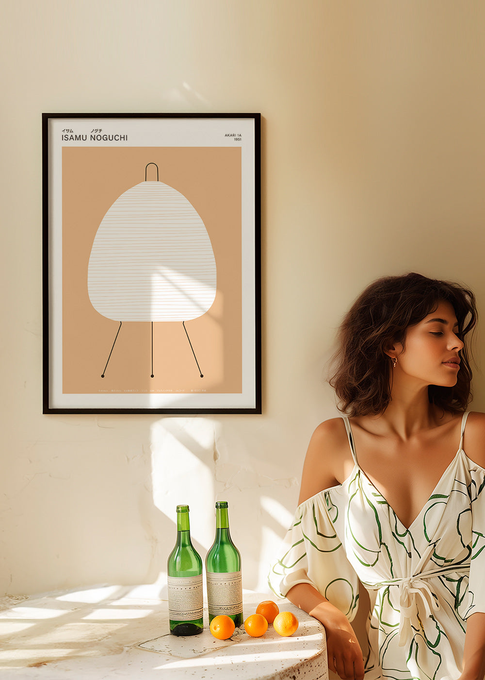 Stampa minimal Noguchi lampada Akari