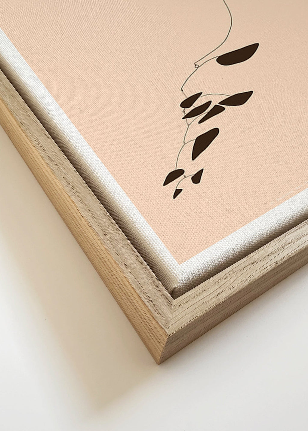 Stampa botanica mobile Calder con foglie nere