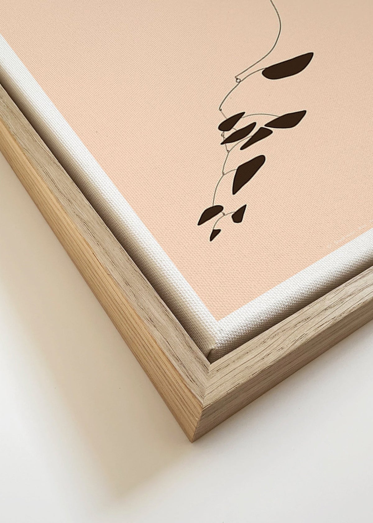 Stampa botanica mobile Calder con foglie nere