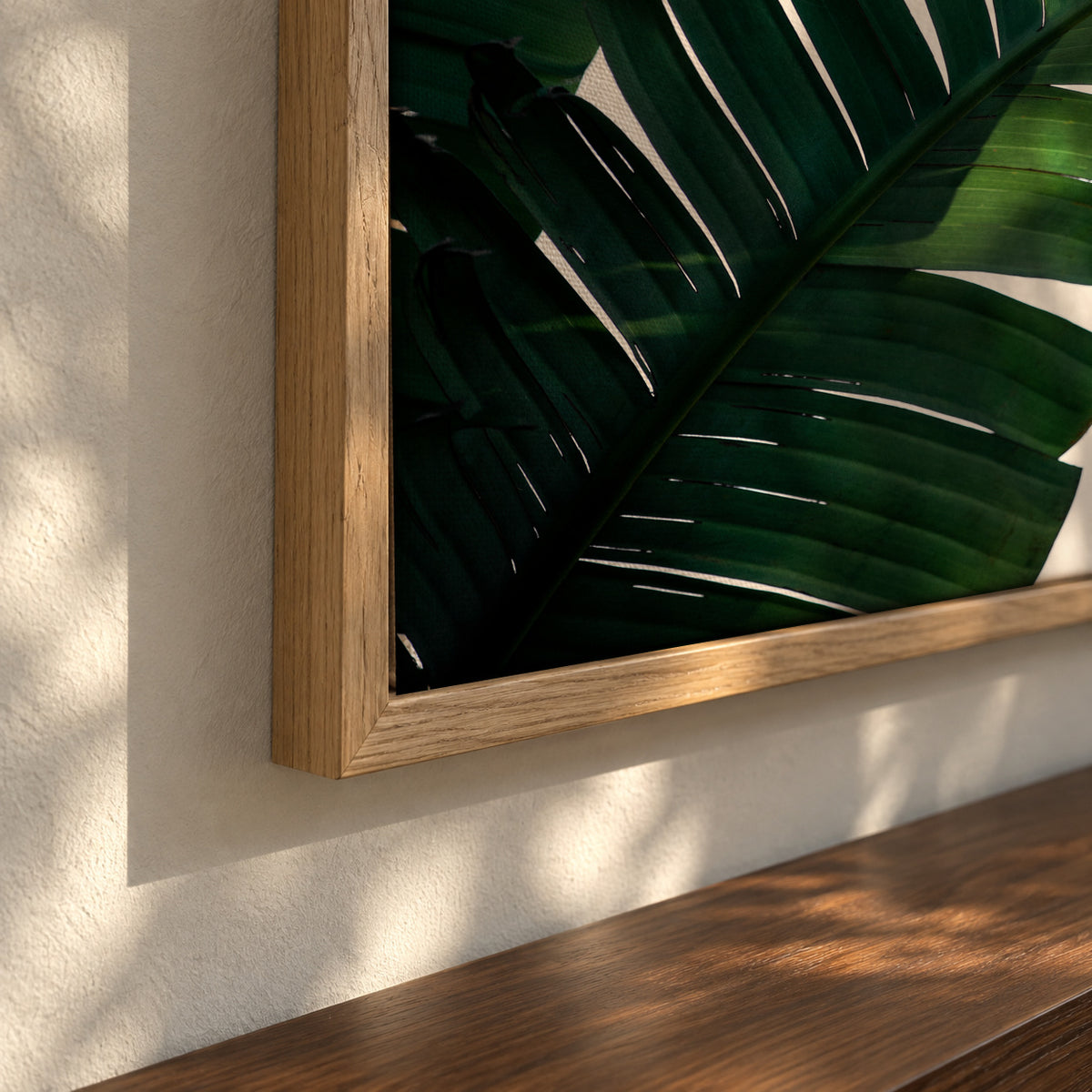 Banana Leaves 10 - Framed canvas detail