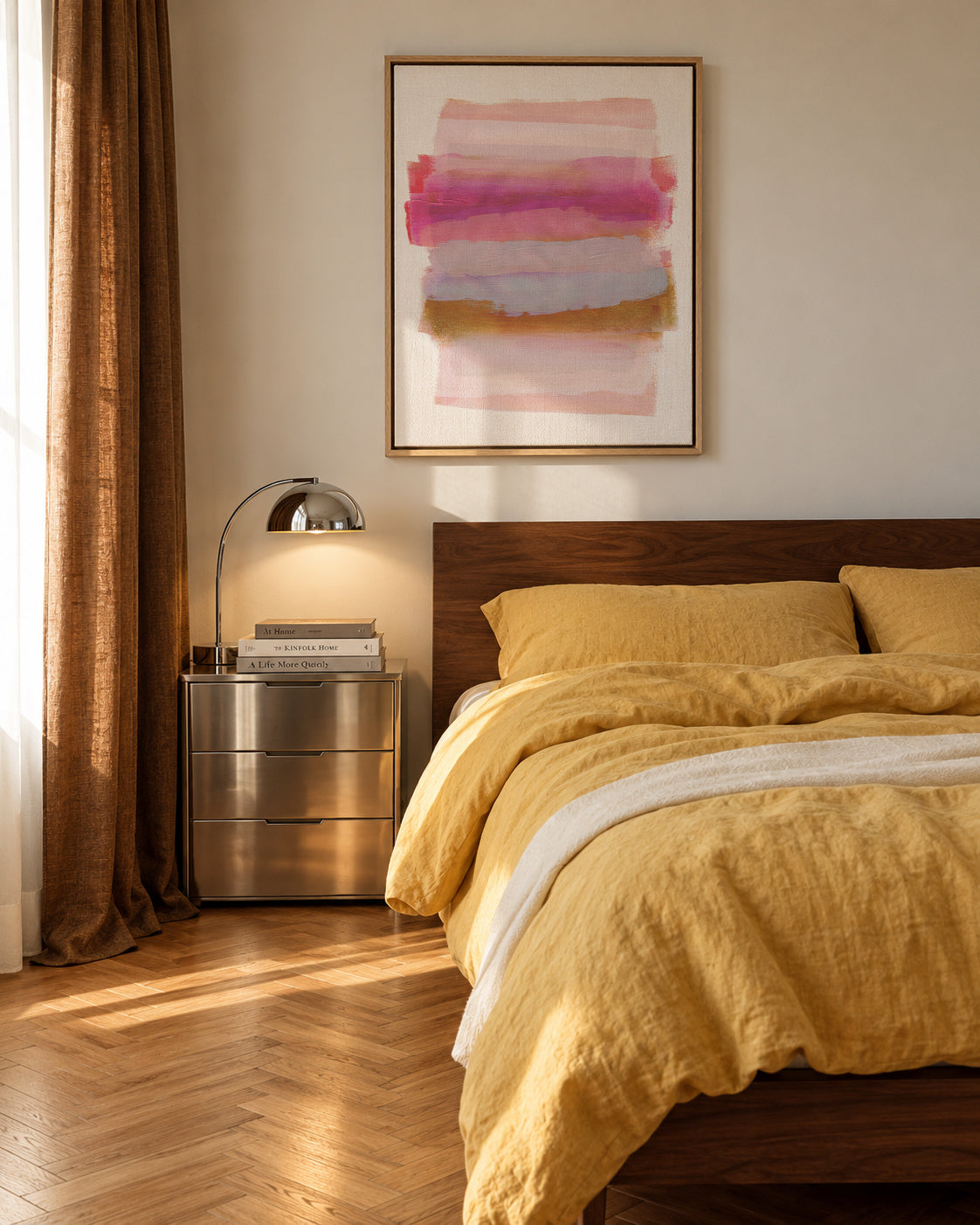 Abstract Brush Strokes 45 - Framed canvas in an interior