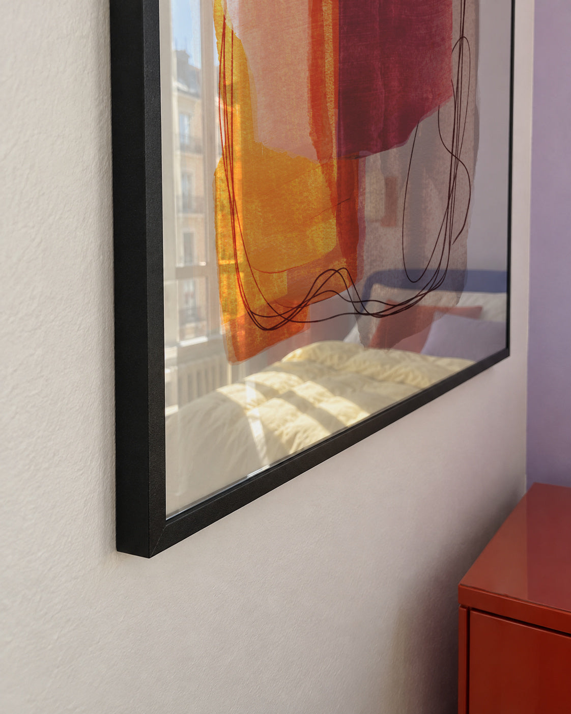 Abstract Brush Strokes 51 - Framed poster detail