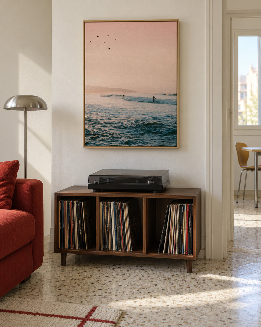 Sunset Surf - Framed canvas in an interior