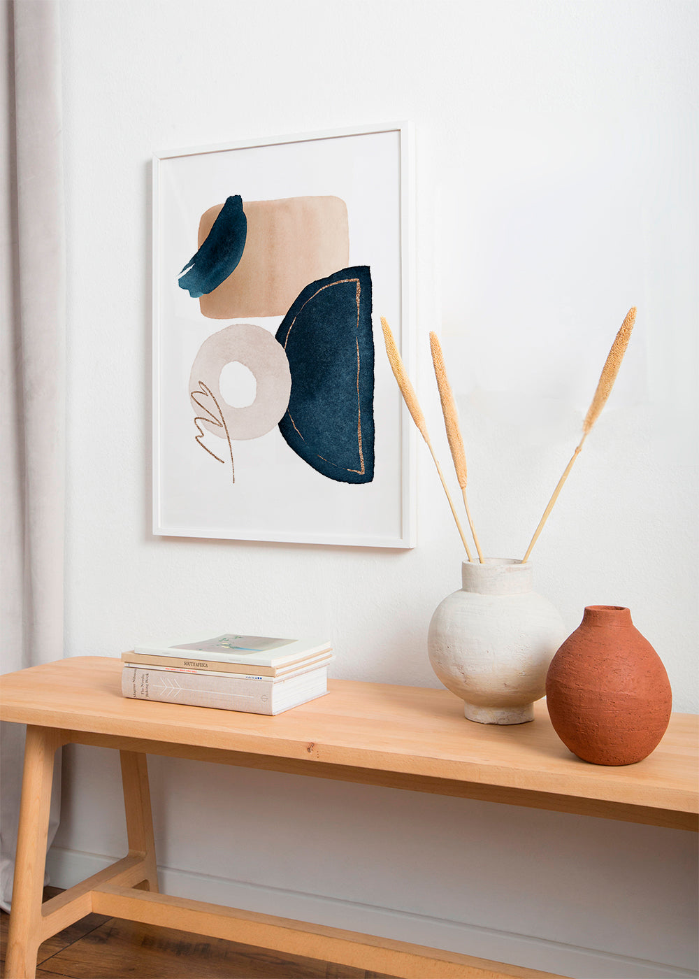 Watercolor Shapes in Navy 2