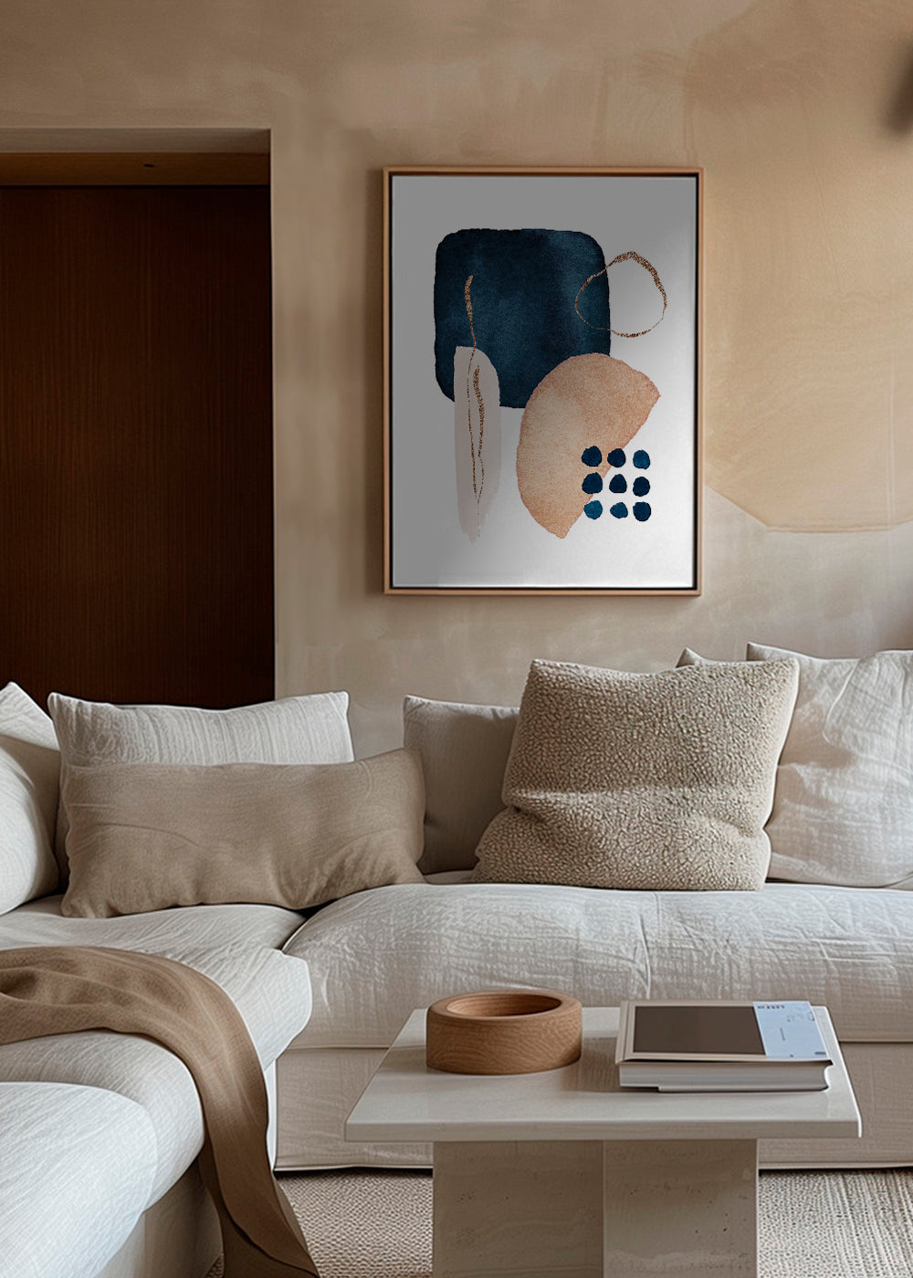 Watercolor Shapes in Navy 4