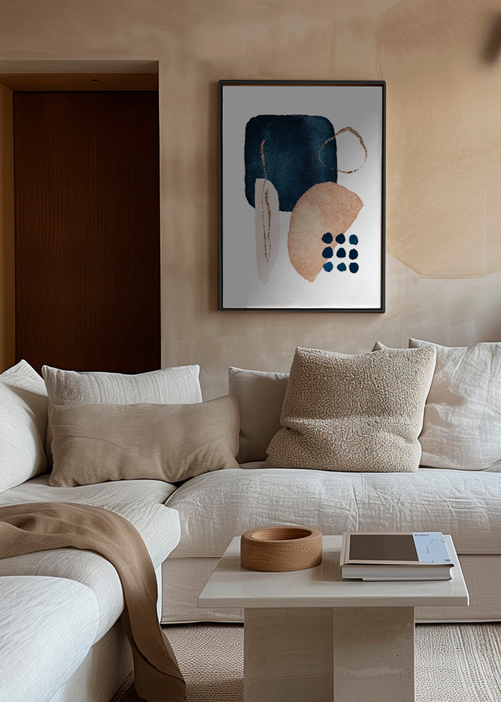 Watercolor Shapes in Navy 4