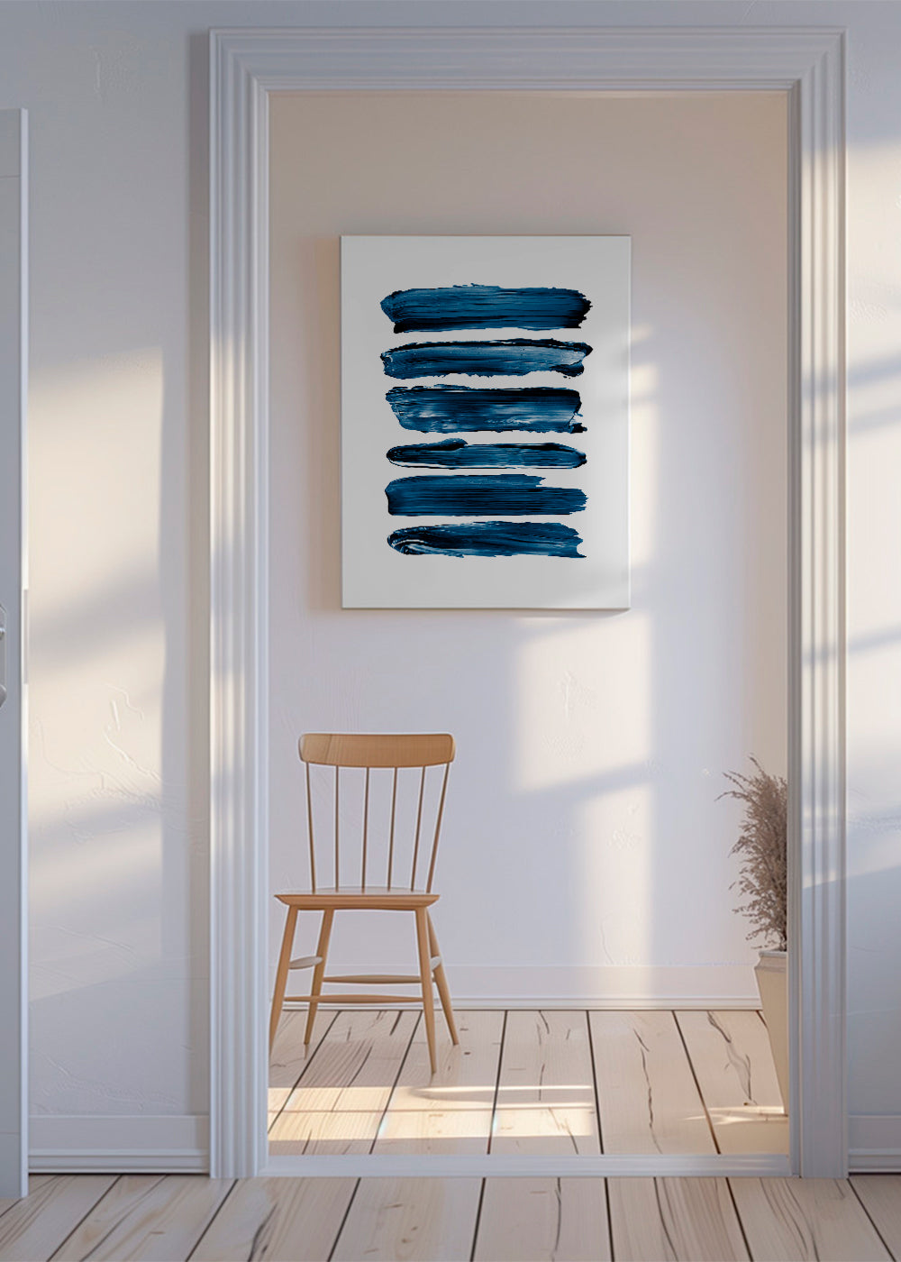 Brush Strokes in Blue