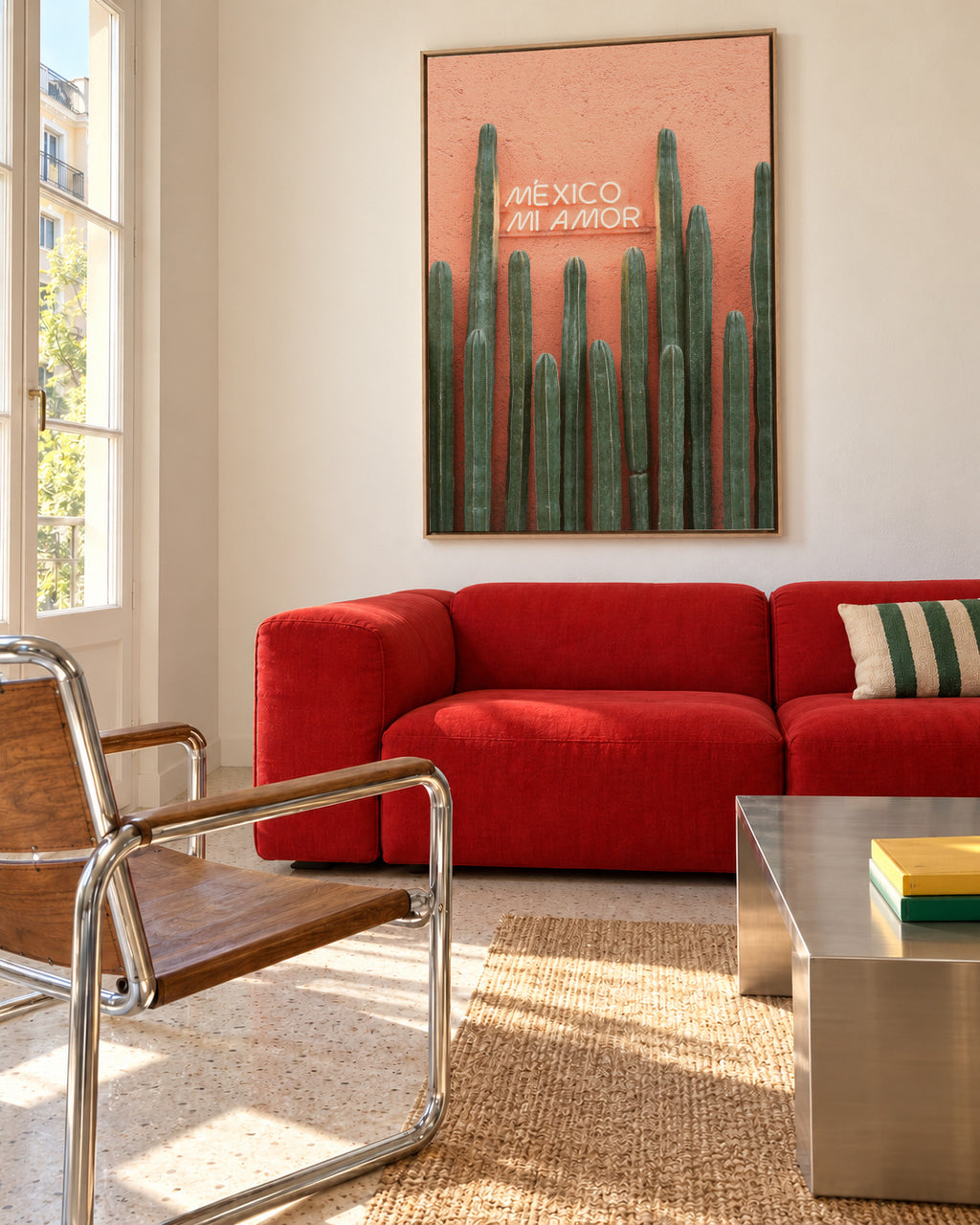 Mexico Mi Amor - Framed canvas in an interior