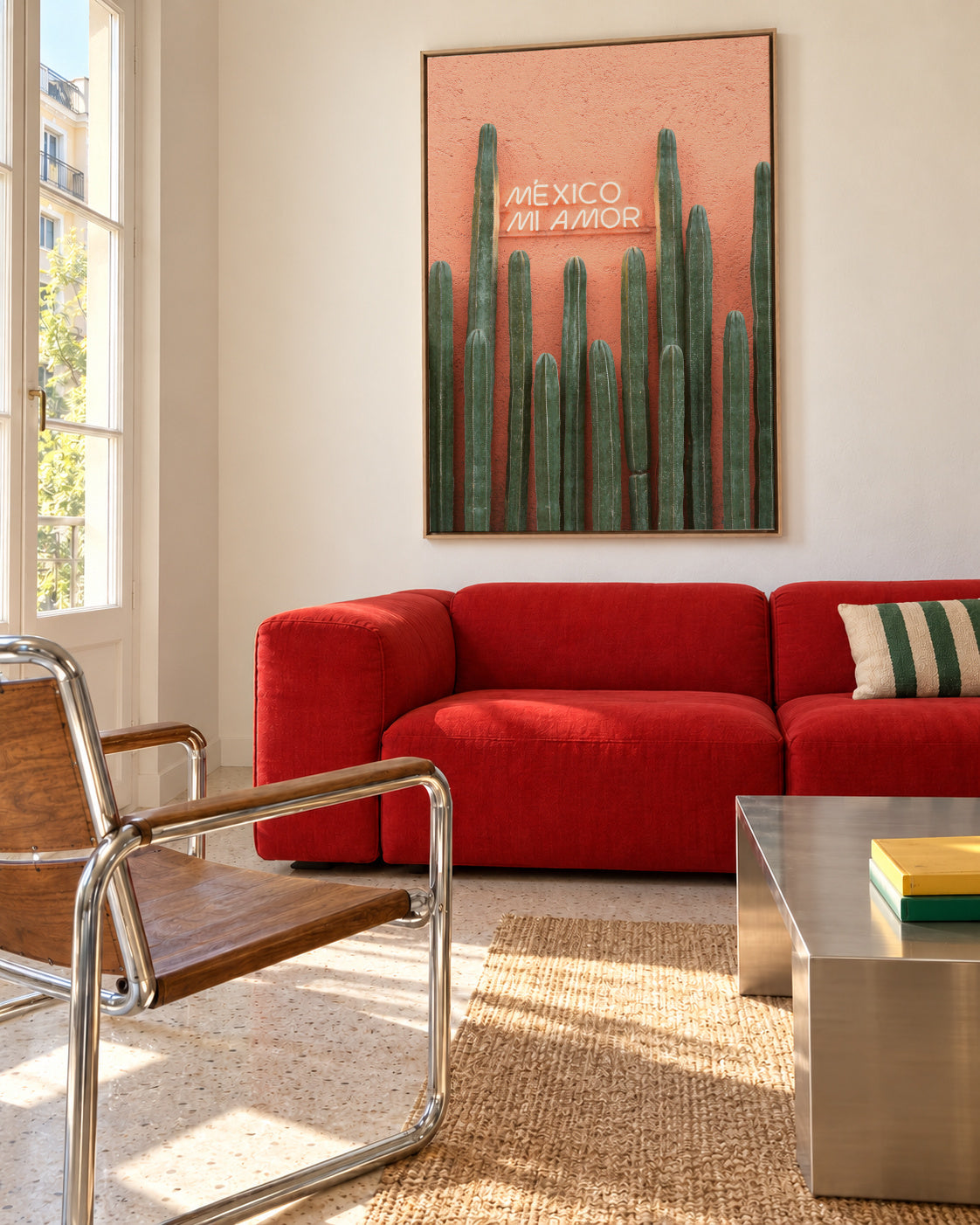 Mexico Mi Amor - Framed canvas in an interior