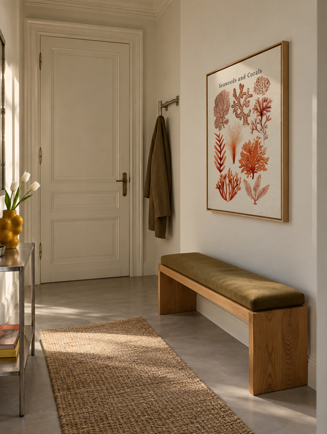 Seaweed & Corals Collection - Framed canvas in an interior