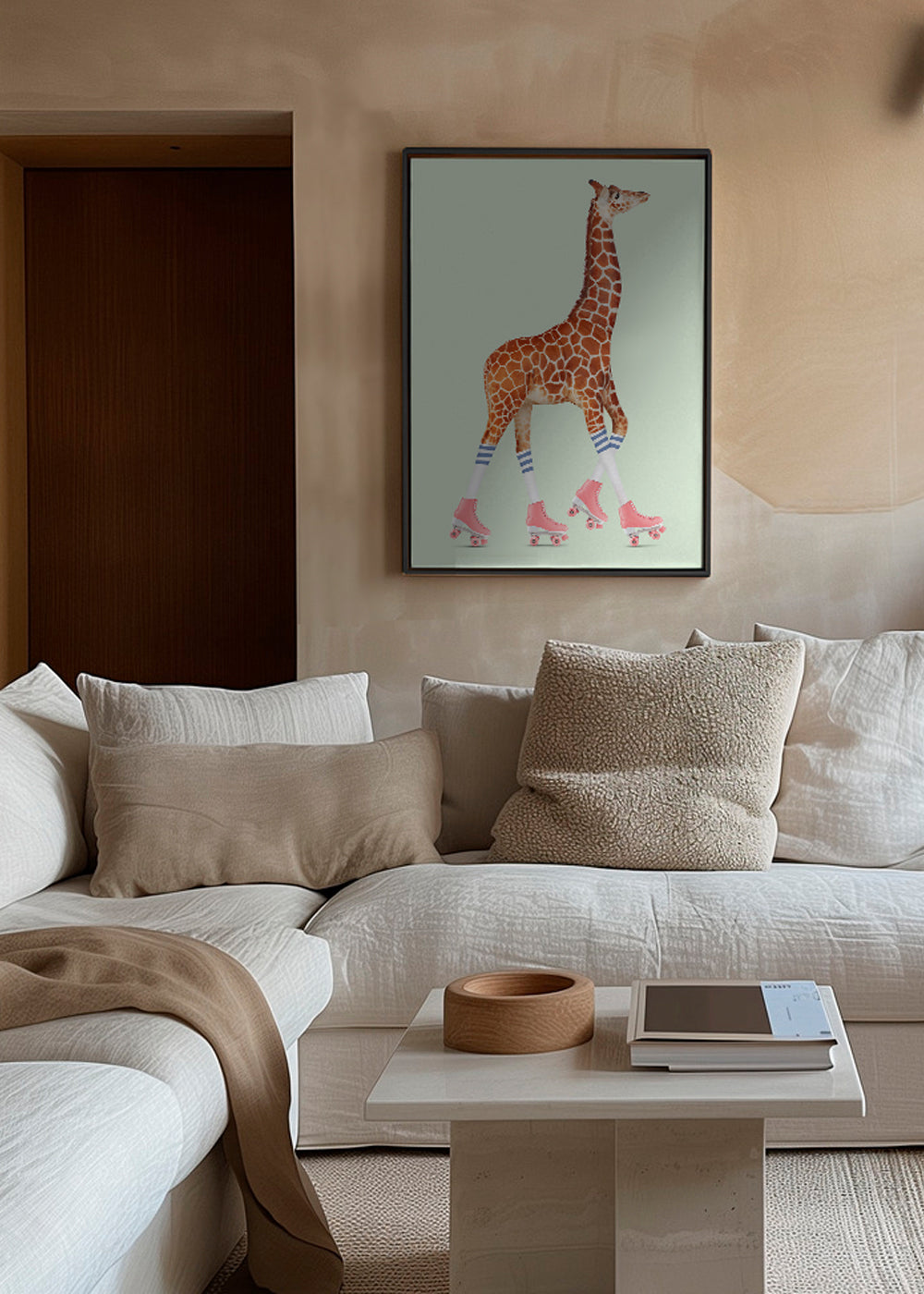 Rollerskating Giraffe