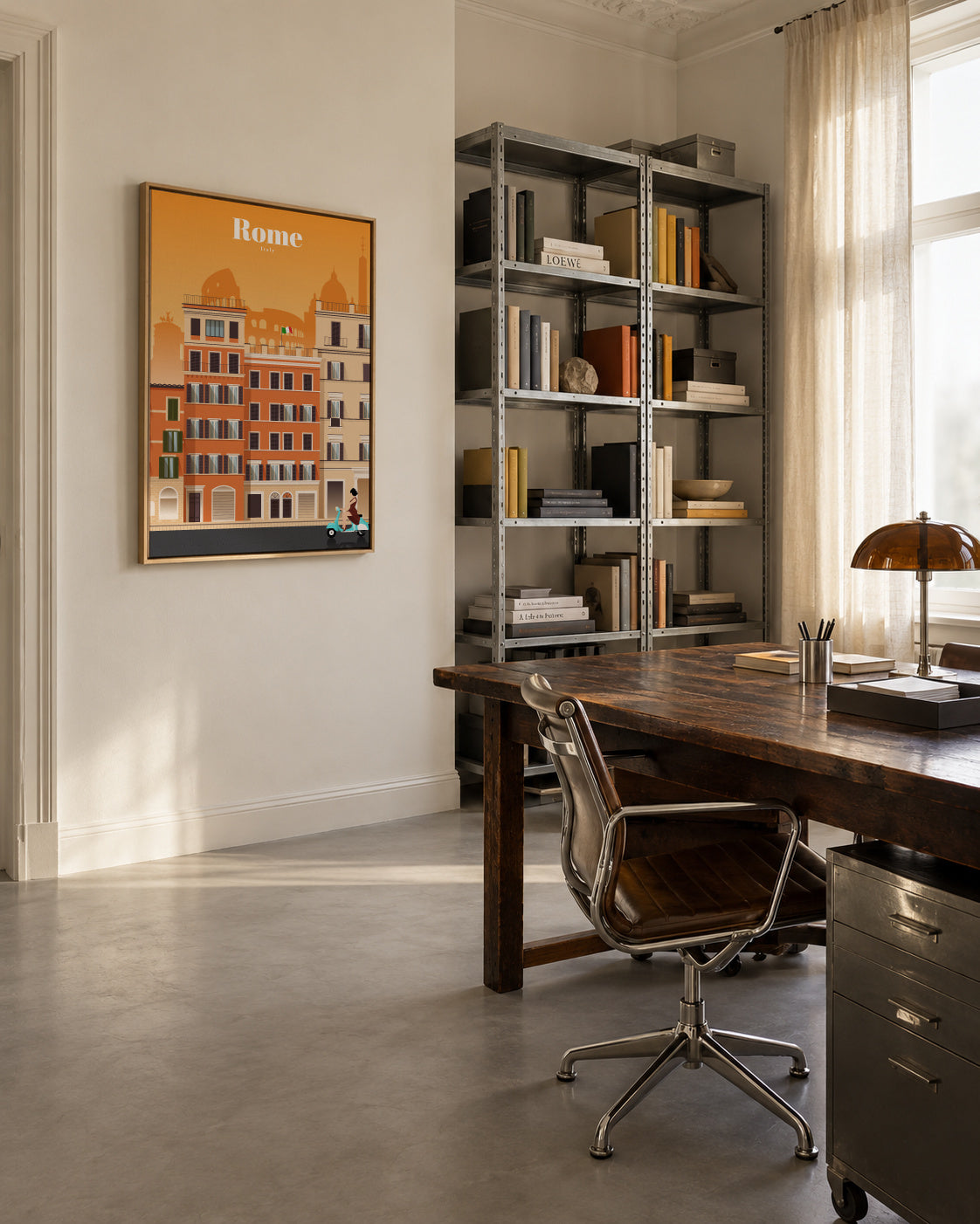 Travel to Rome - Framed canvas in an interior