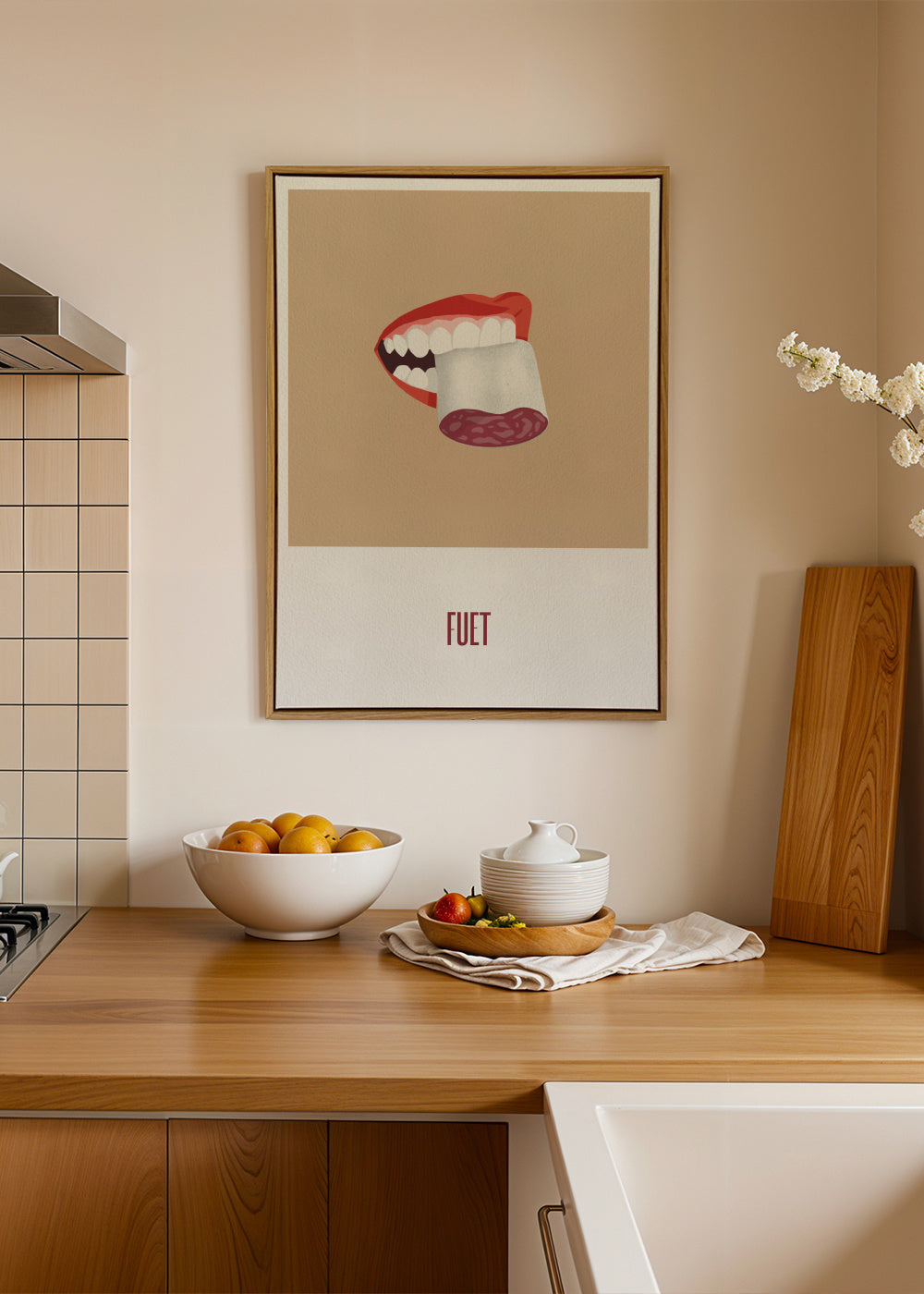 Fuet - Framed canvas in an interior