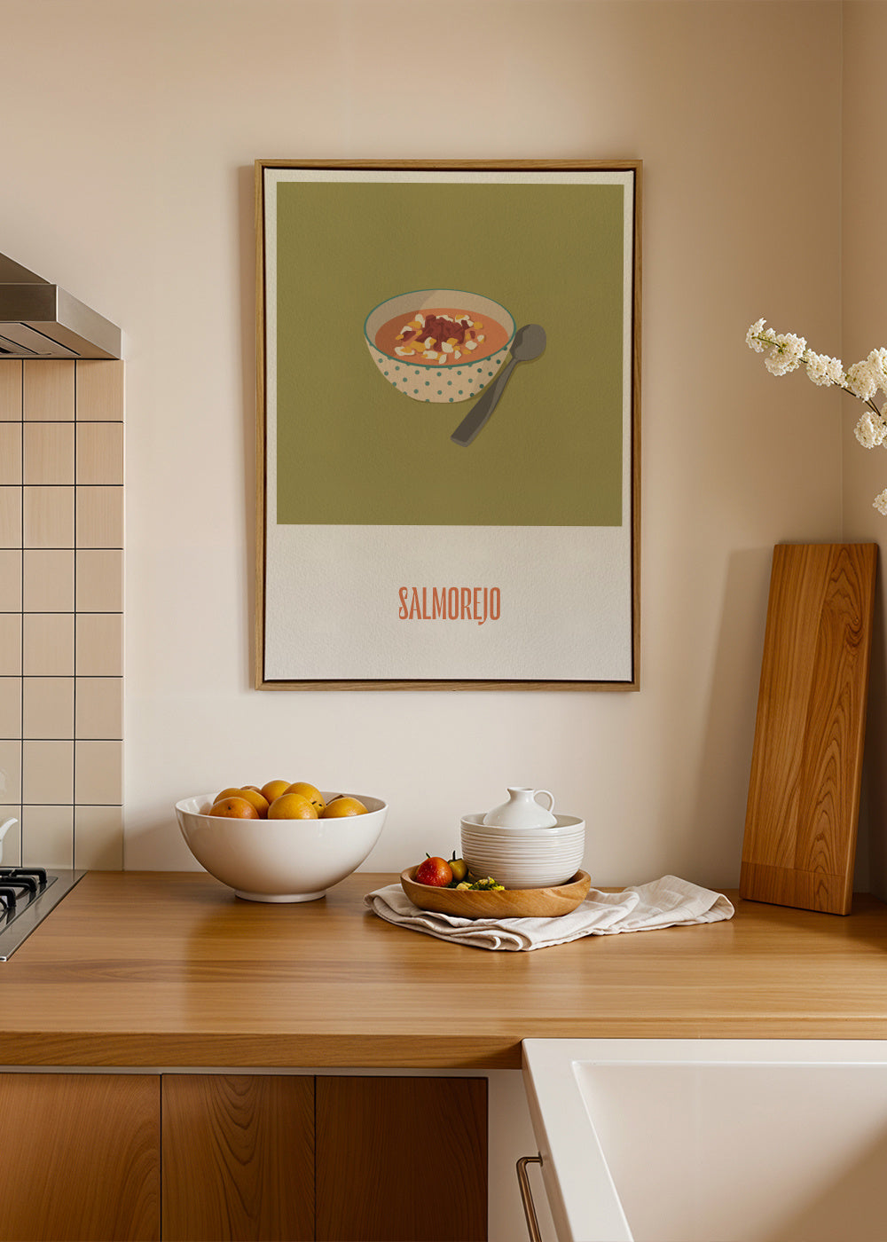 Salmorejo - Framed canvas in an interior