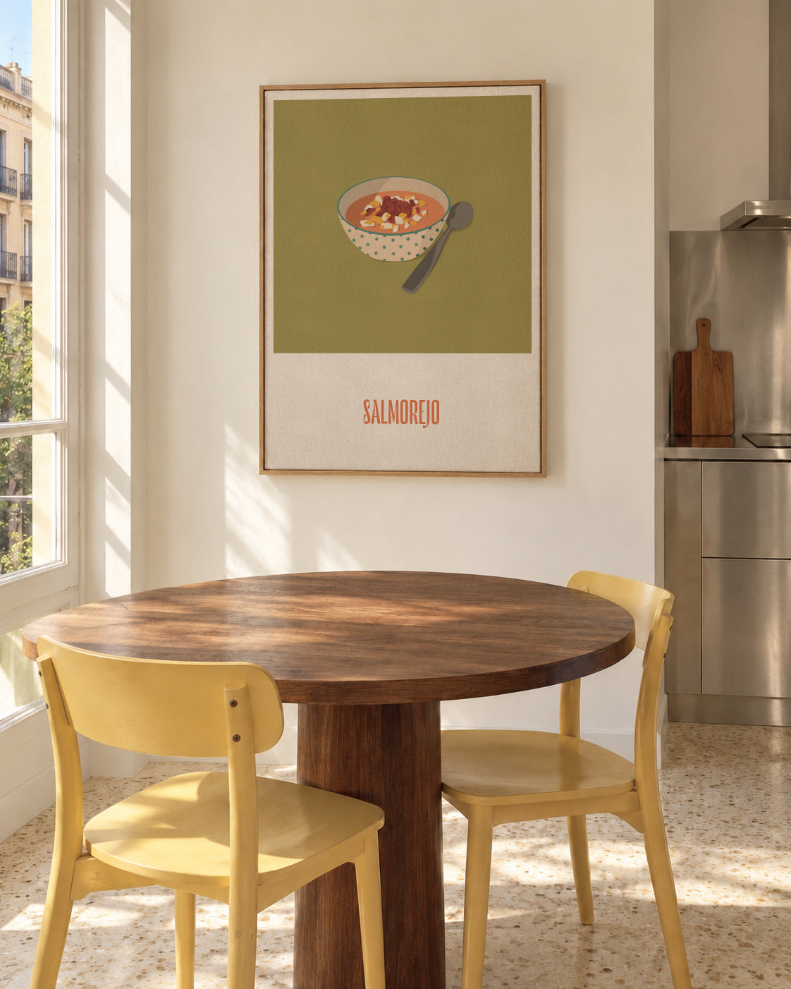 Salmorejo - Framed canvas in an interior