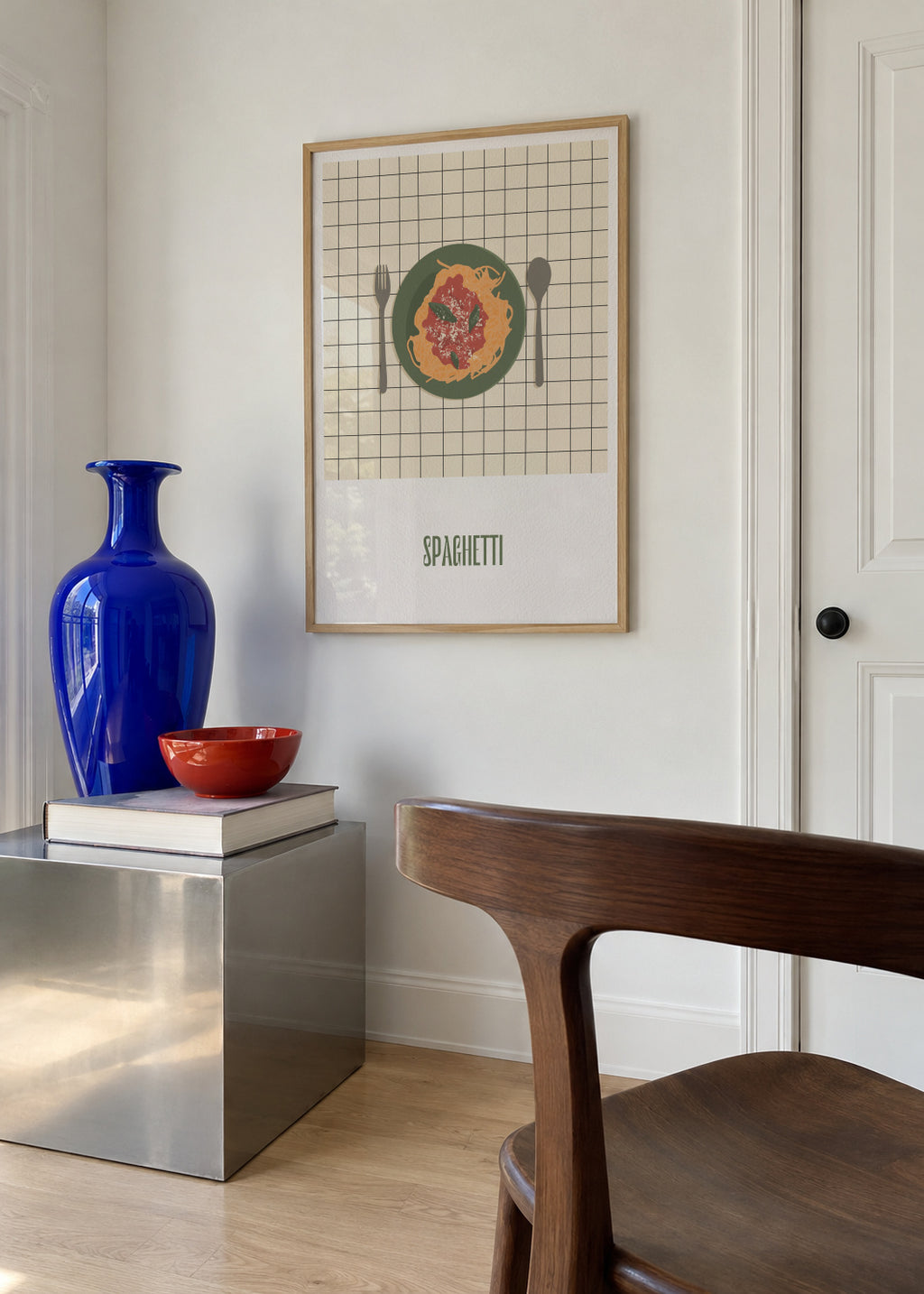 Spaghetti - Framed poster in an interior