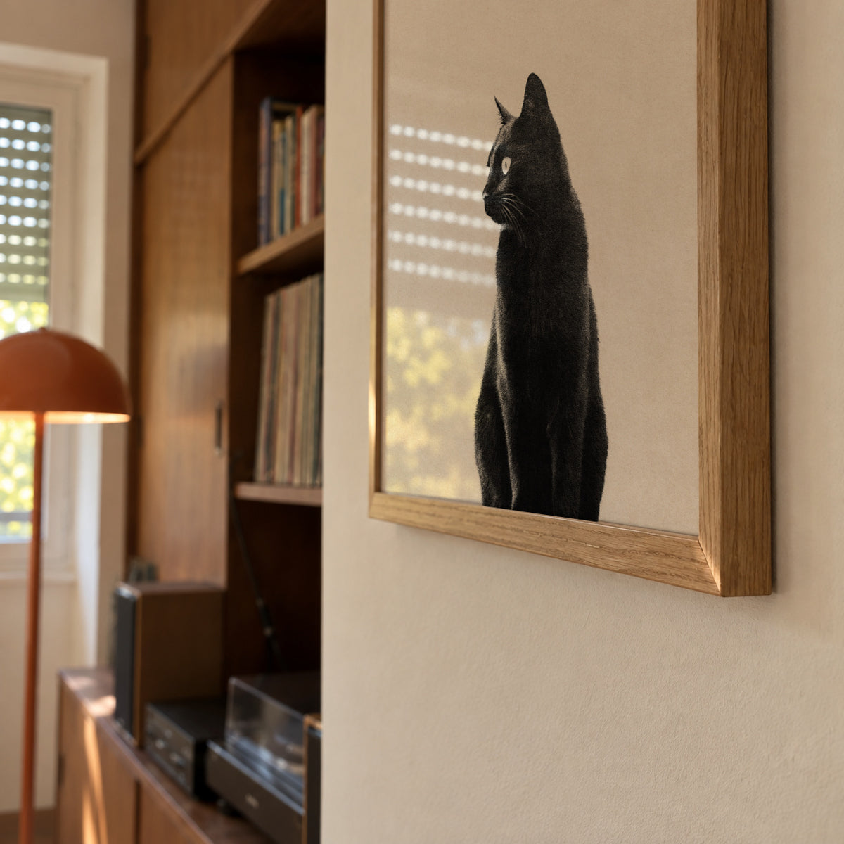 Black Cat - Framed poster detail