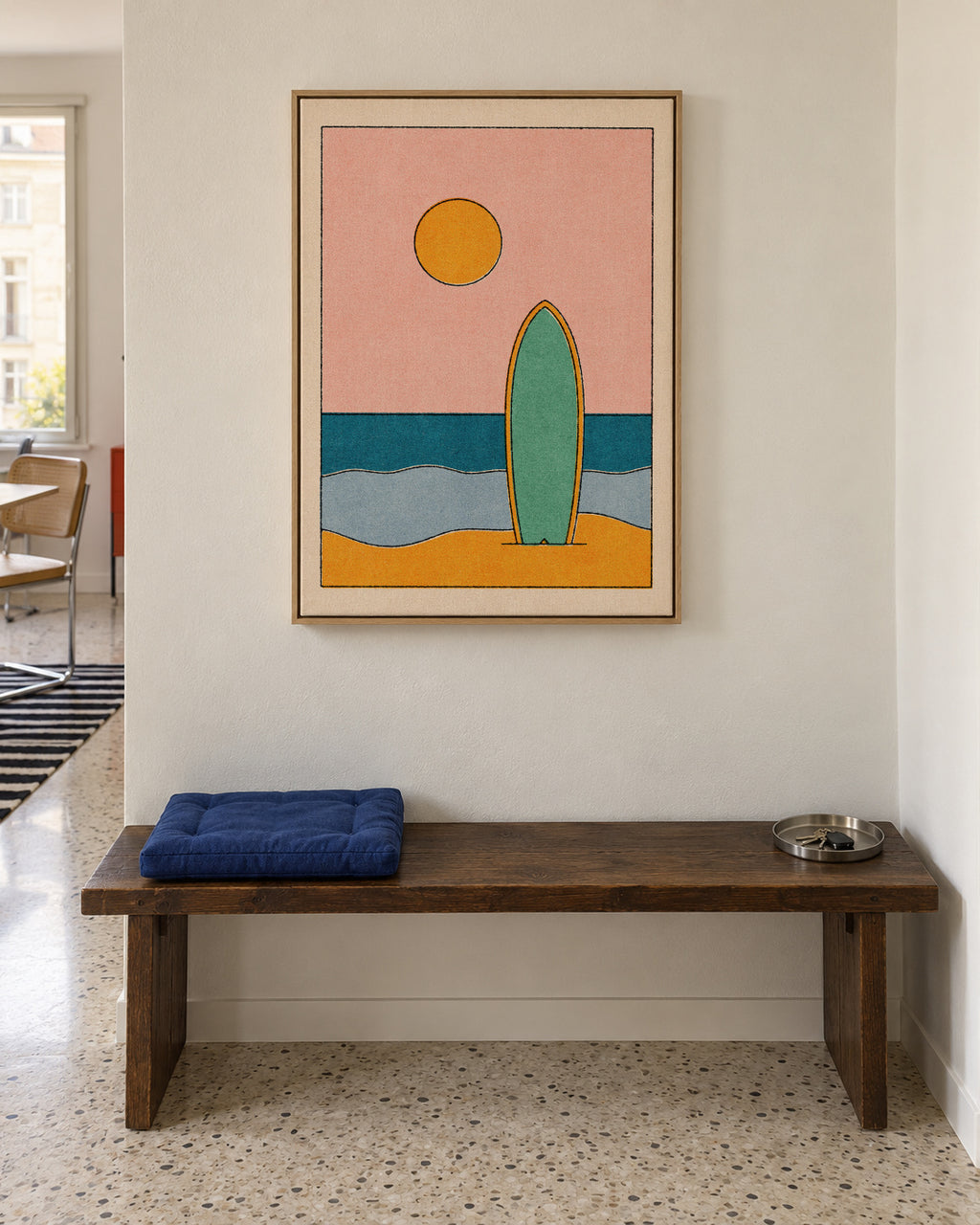 LANDSHAPES / Beach - Riso - Framed canvas in an interior