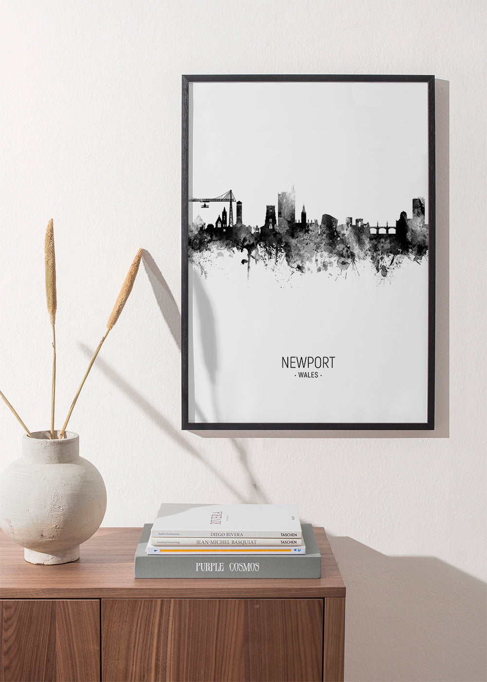 Newport Skyline blanco y negro