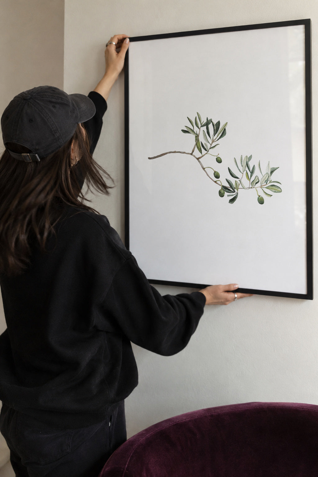 Green Olive Branch - Framed poster detail