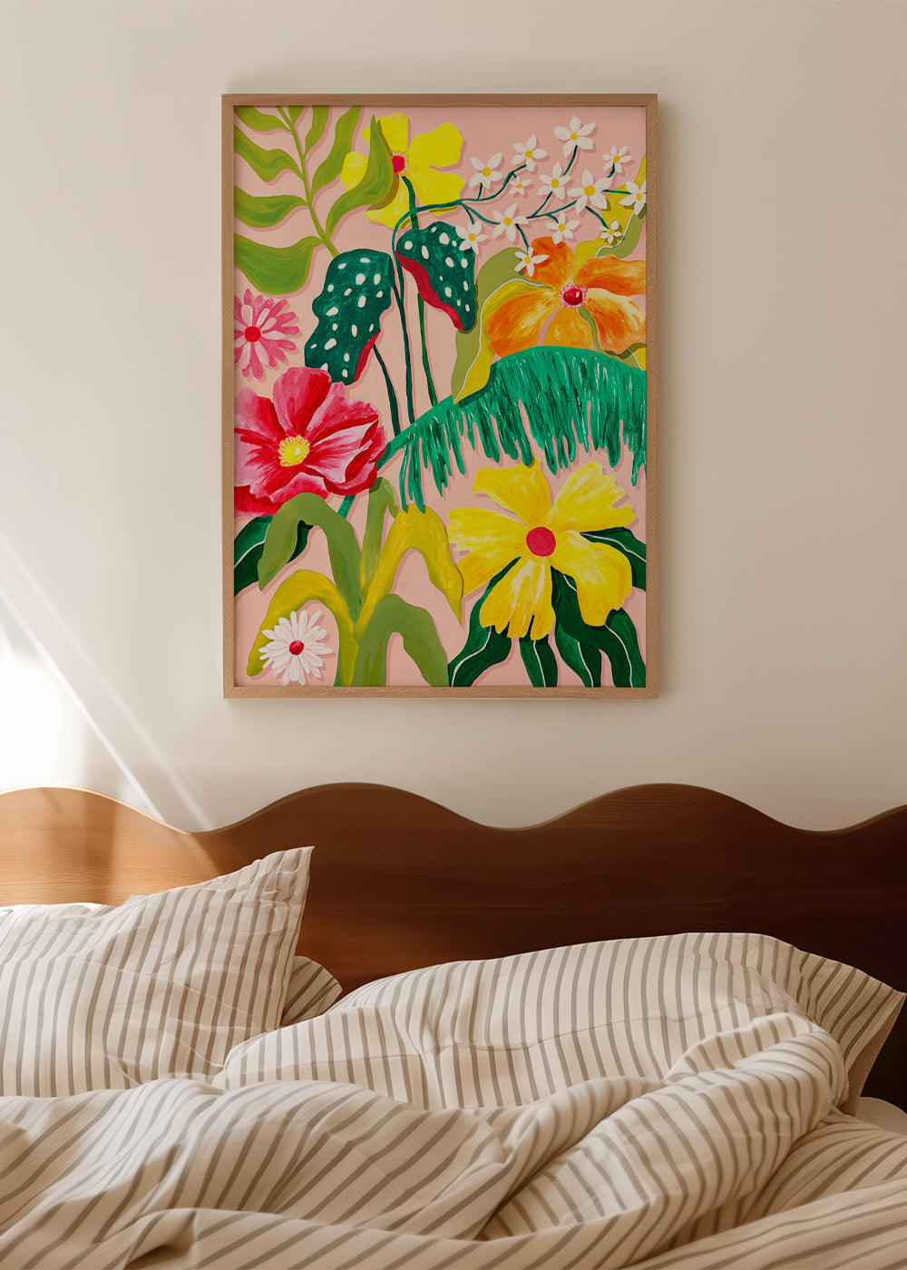 Stampa botanica con fiori vivaci