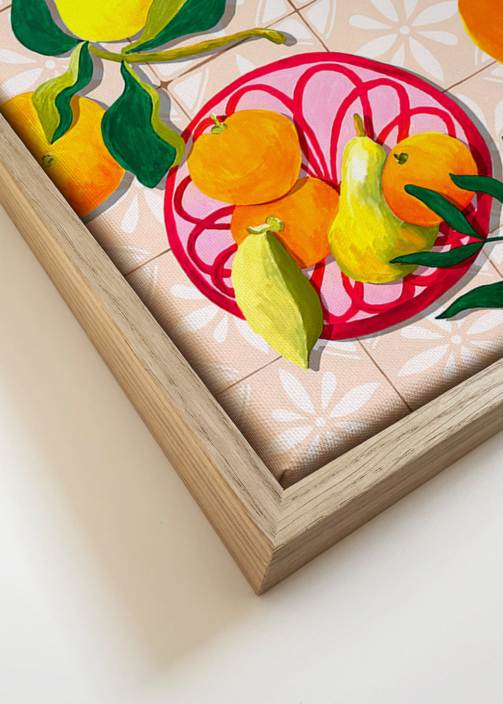 Arte da cucina con frutta e ceramica