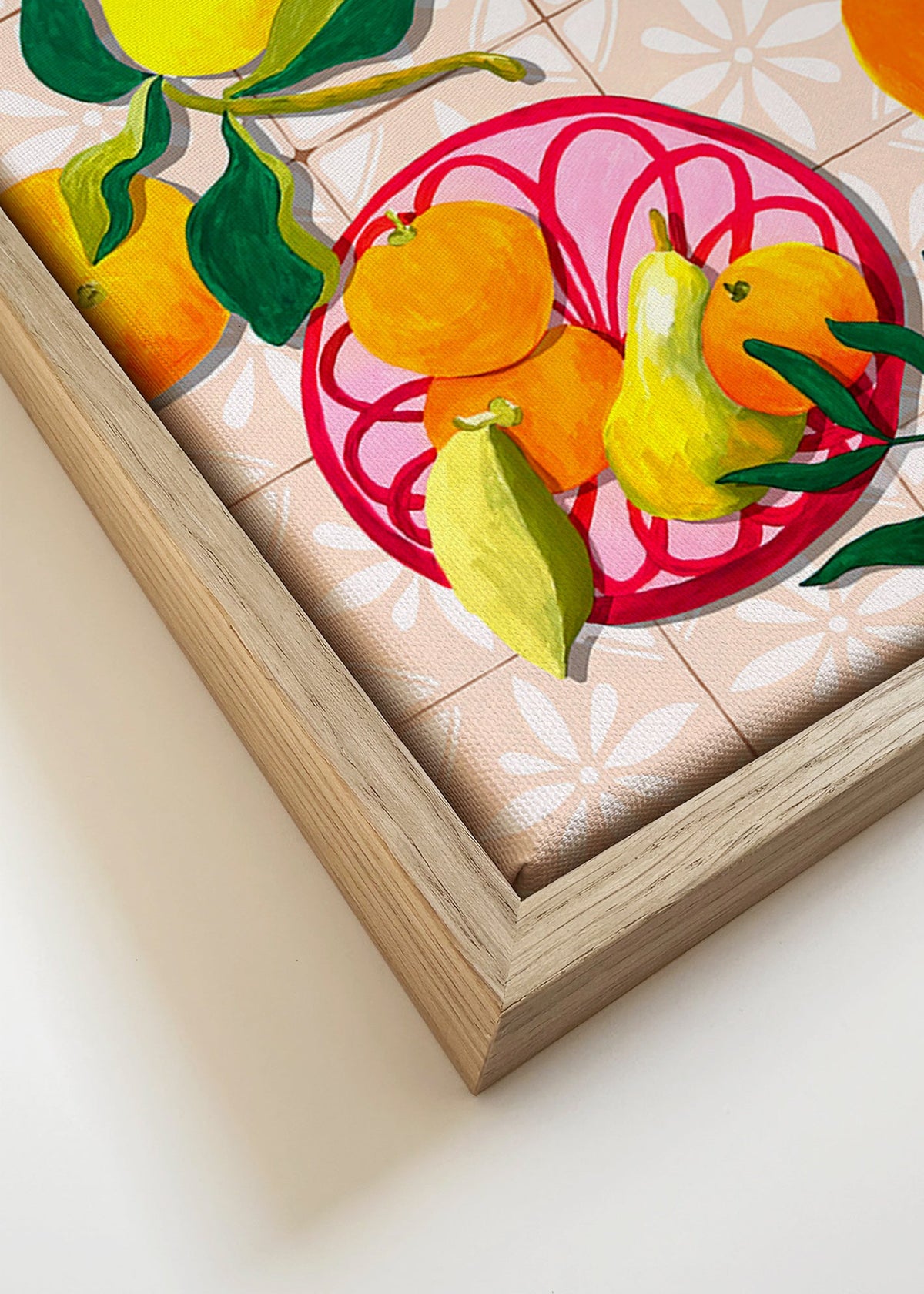 Arte da cucina con frutta e ceramica