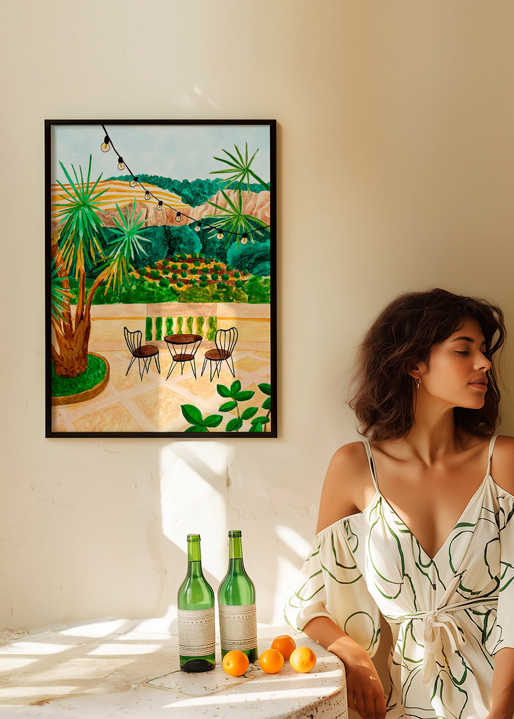 Stampa botanica: terrazza mediterranea