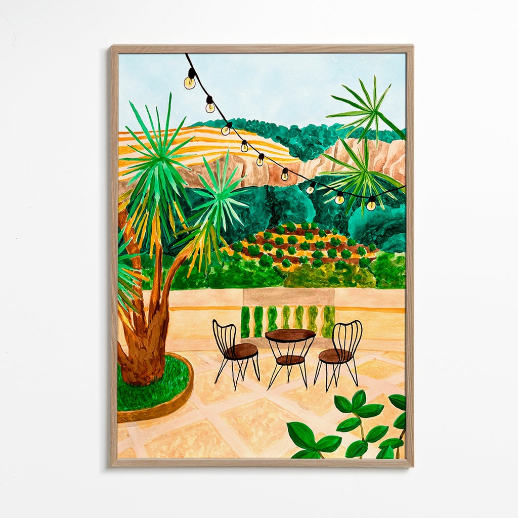 Stampa botanica: terrazza mediterranea